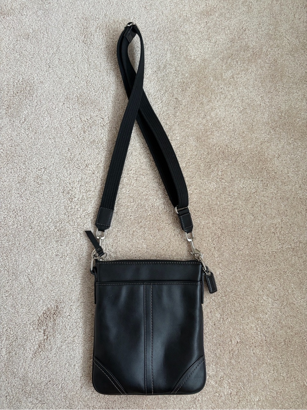 Coach Black Leather Crossbody Bag